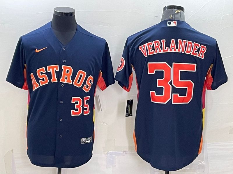 Men Houston Astros #35 Verlander Blue Game Nike 2022 MLB Jersey1->houston astros->MLB Jersey